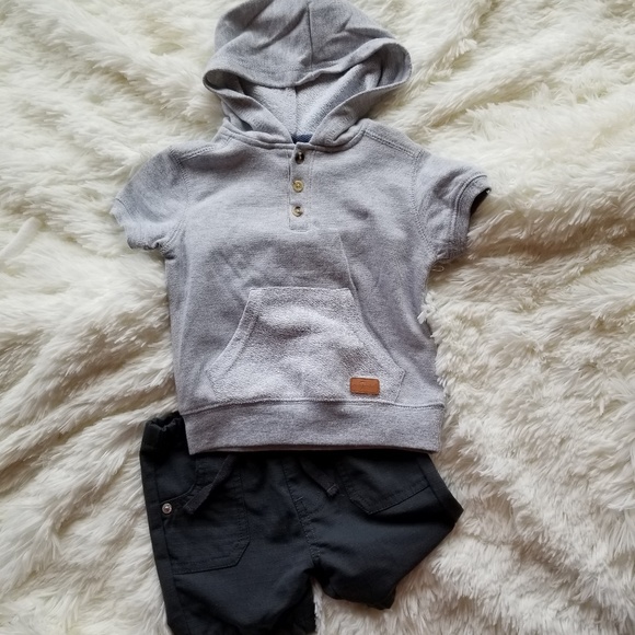 7 For All Mankind Other - 7 FOR ALL MANKIND | 2 PC hoodie short boy set